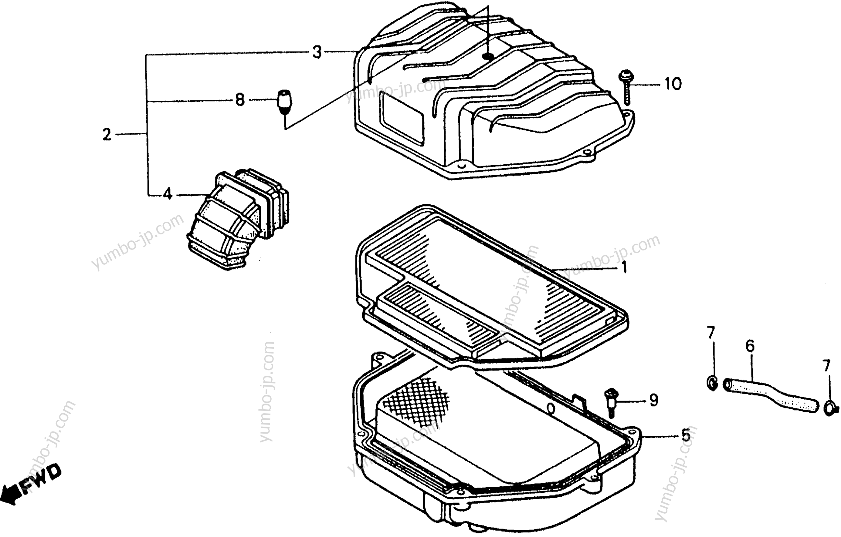 AIR CLEANER for motorcycles HONDA VFR750F A 1986 year