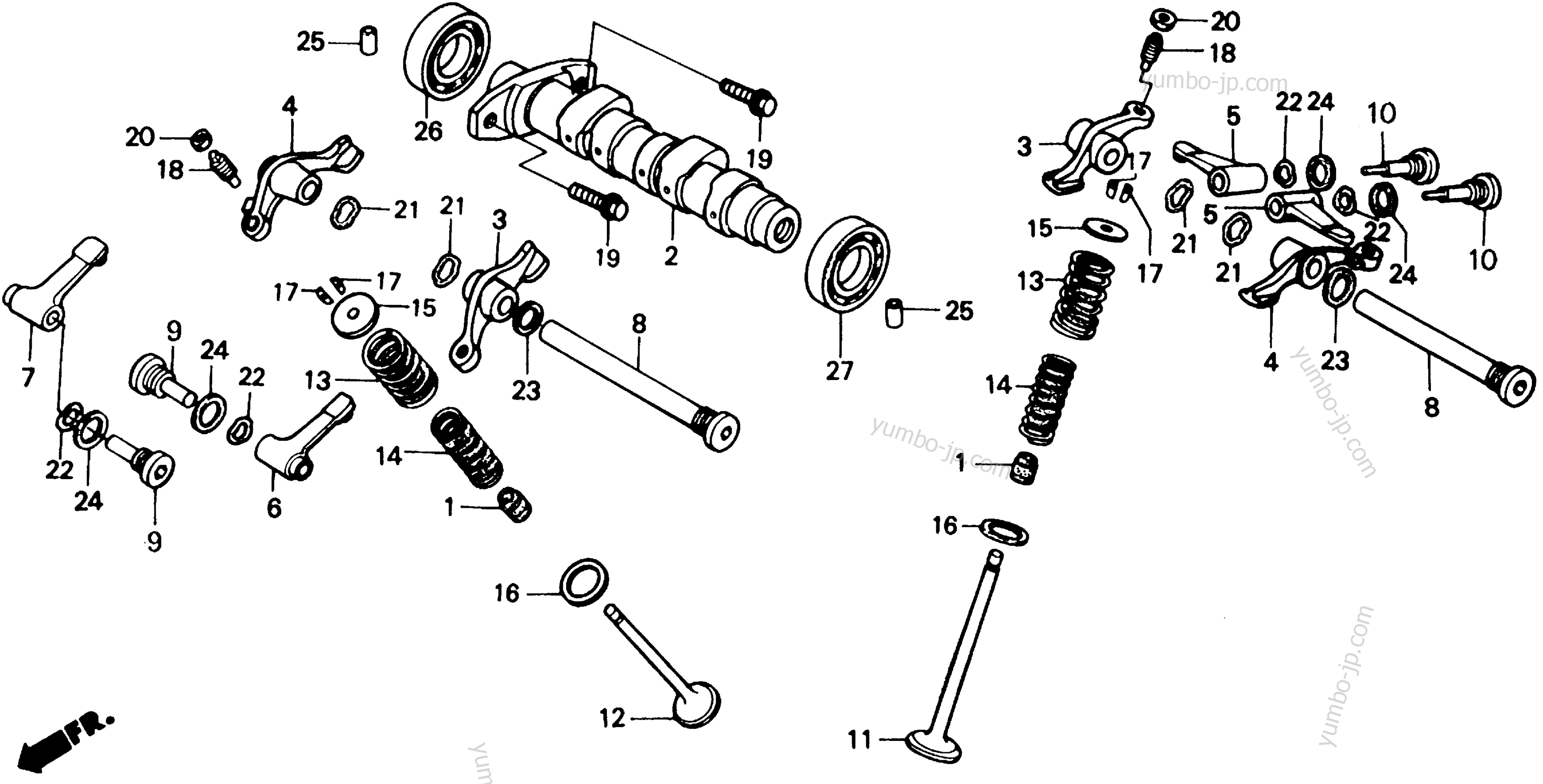 CAMSHAFT for motorcycles HONDA XR250R A 1984 year