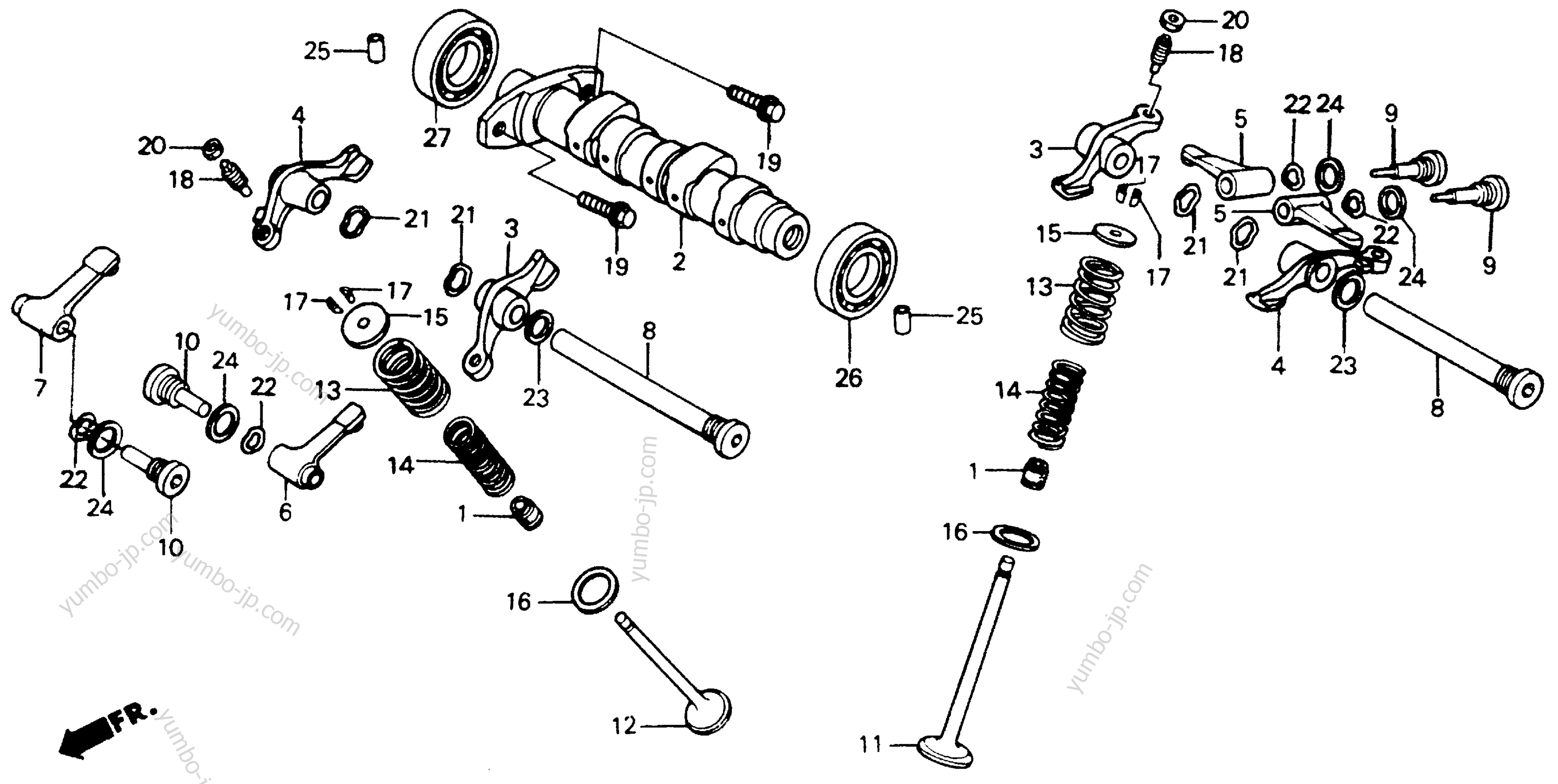 CAMSHAFT for motorcycles HONDA XR200R A 1984 year