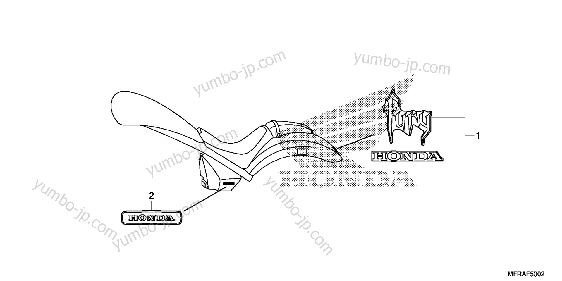 MARK / EMBLEM (3) for motorcycles HONDA VT1300CXA AC 2013 year