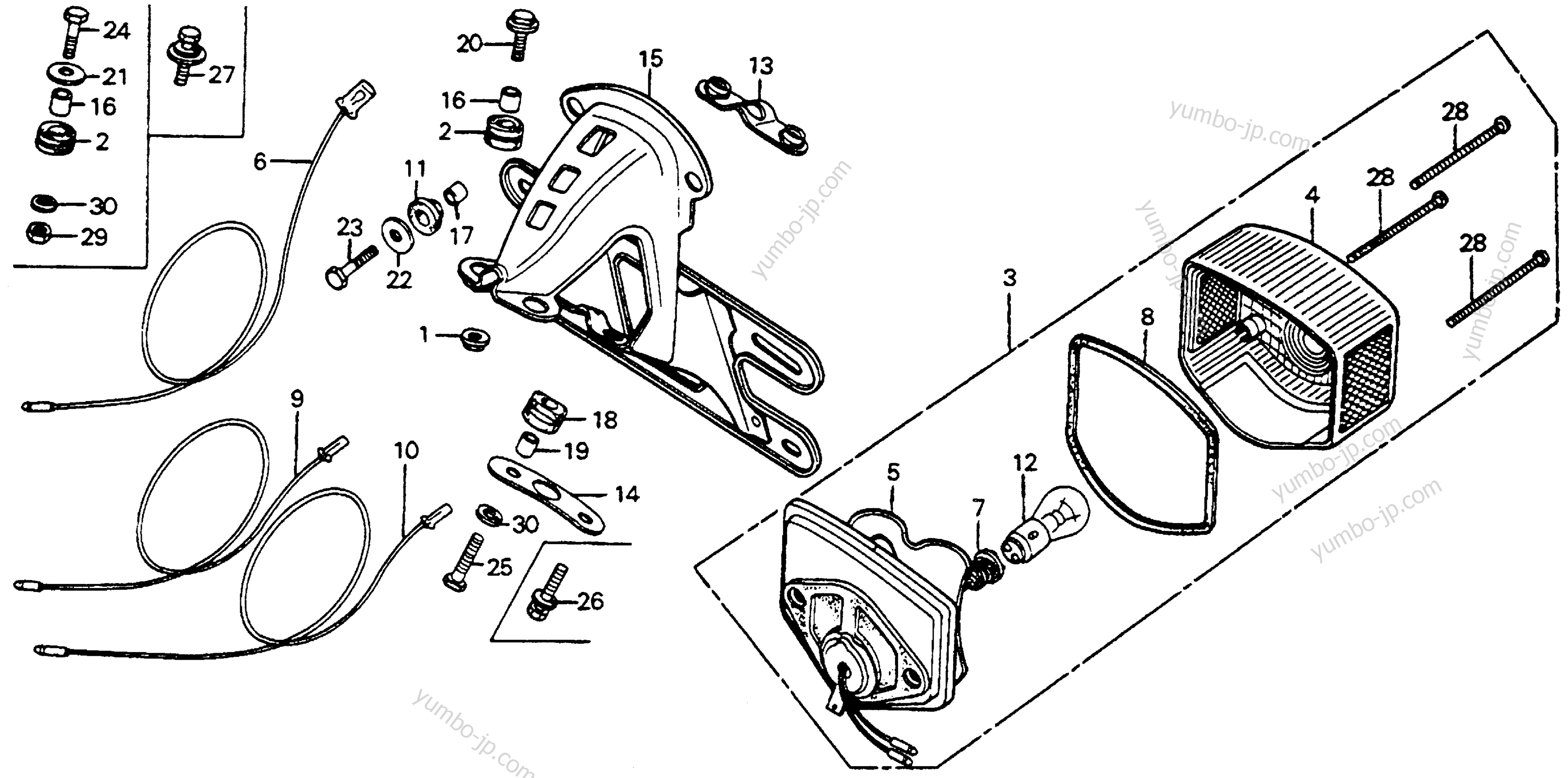 TAILLIGHT for motorcycles HONDA CB125S A 1979 year