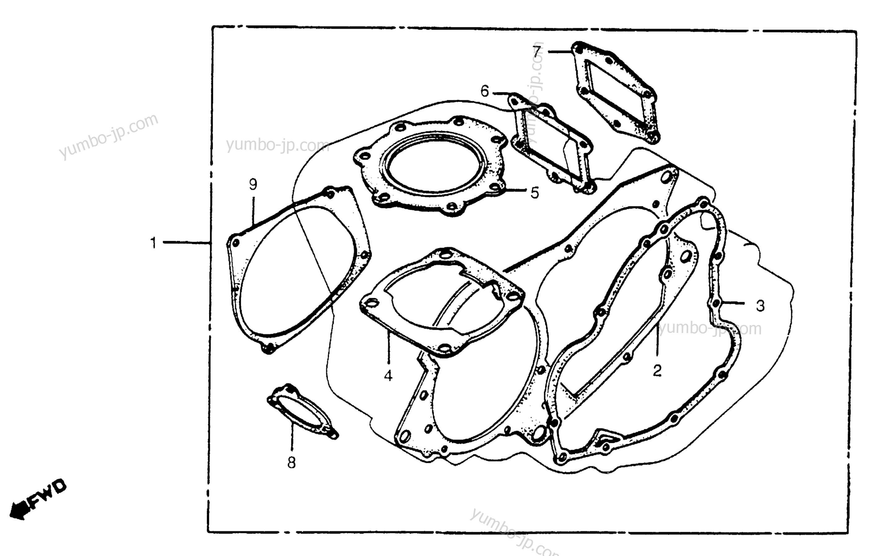 Ремкомплект / Набор прокладок для мотоциклов HONDA CR450R A 1981 г.