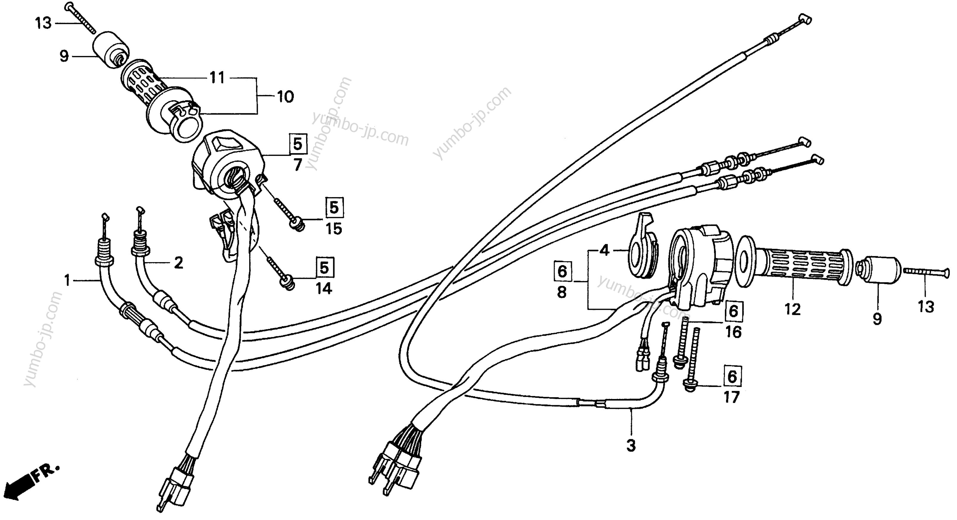 CABLES / SWITCHES for motorcycles HONDA CBR1000F A 1994 year