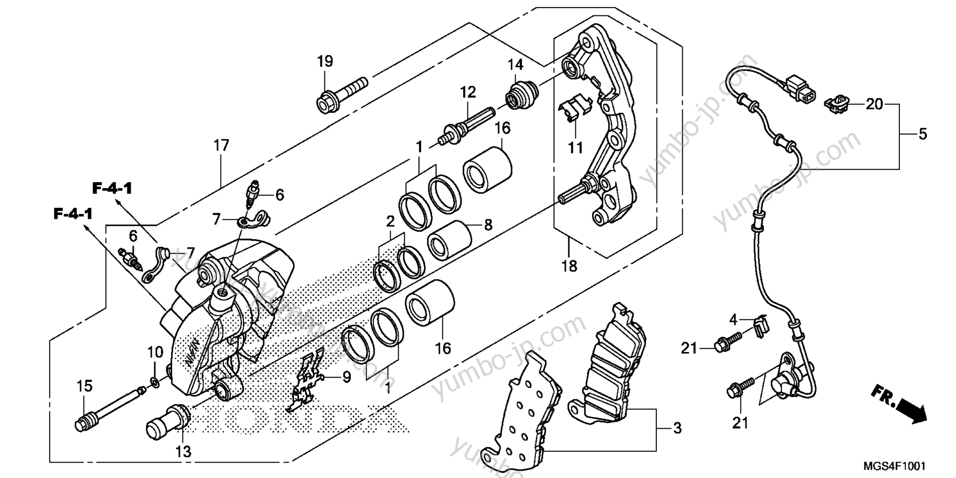 FRONT BRAKE CALIPER (NC700XA/XD) для мотоциклов HONDA NC700XD AC 2012 г.