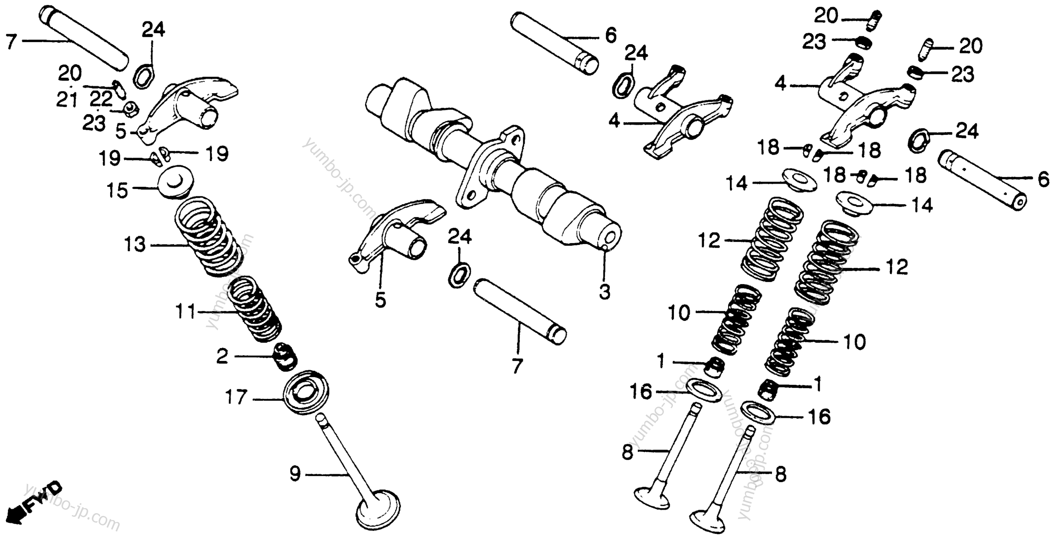 CAMSHAFT / VALVE for motorcycles HONDA CB450SC A 1985 year