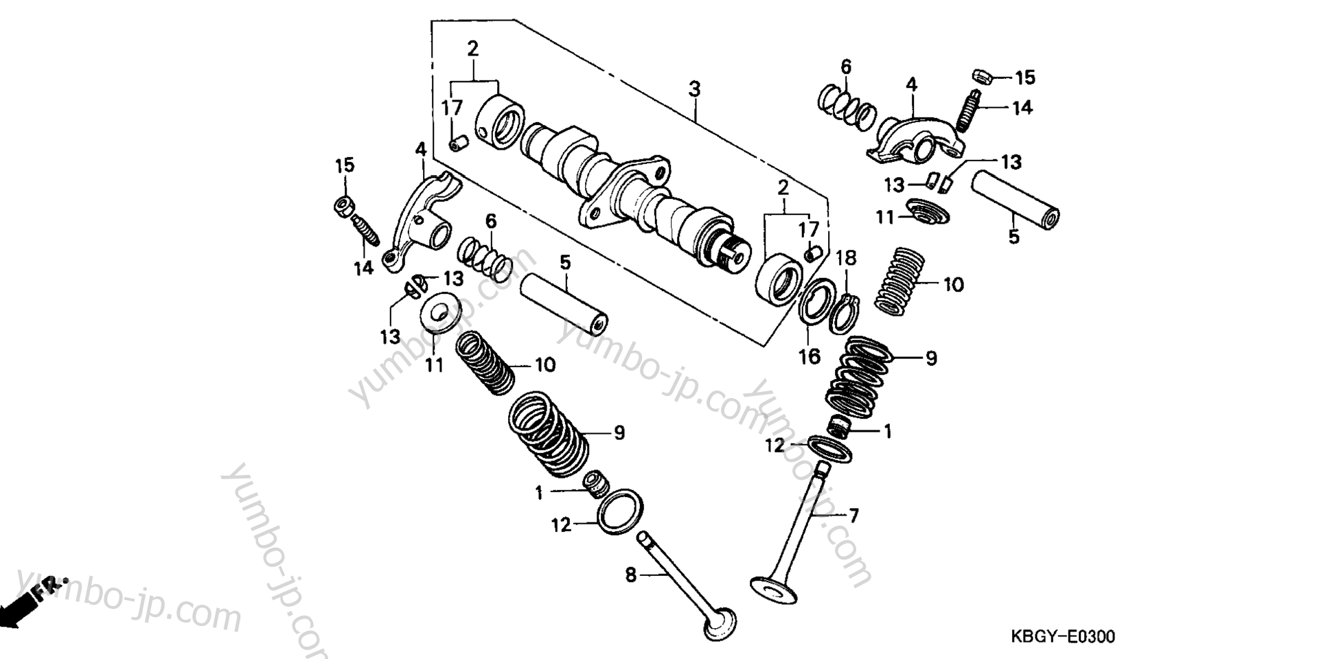CAMSHAFT for motorcycles HONDA CB250 A 2006 year