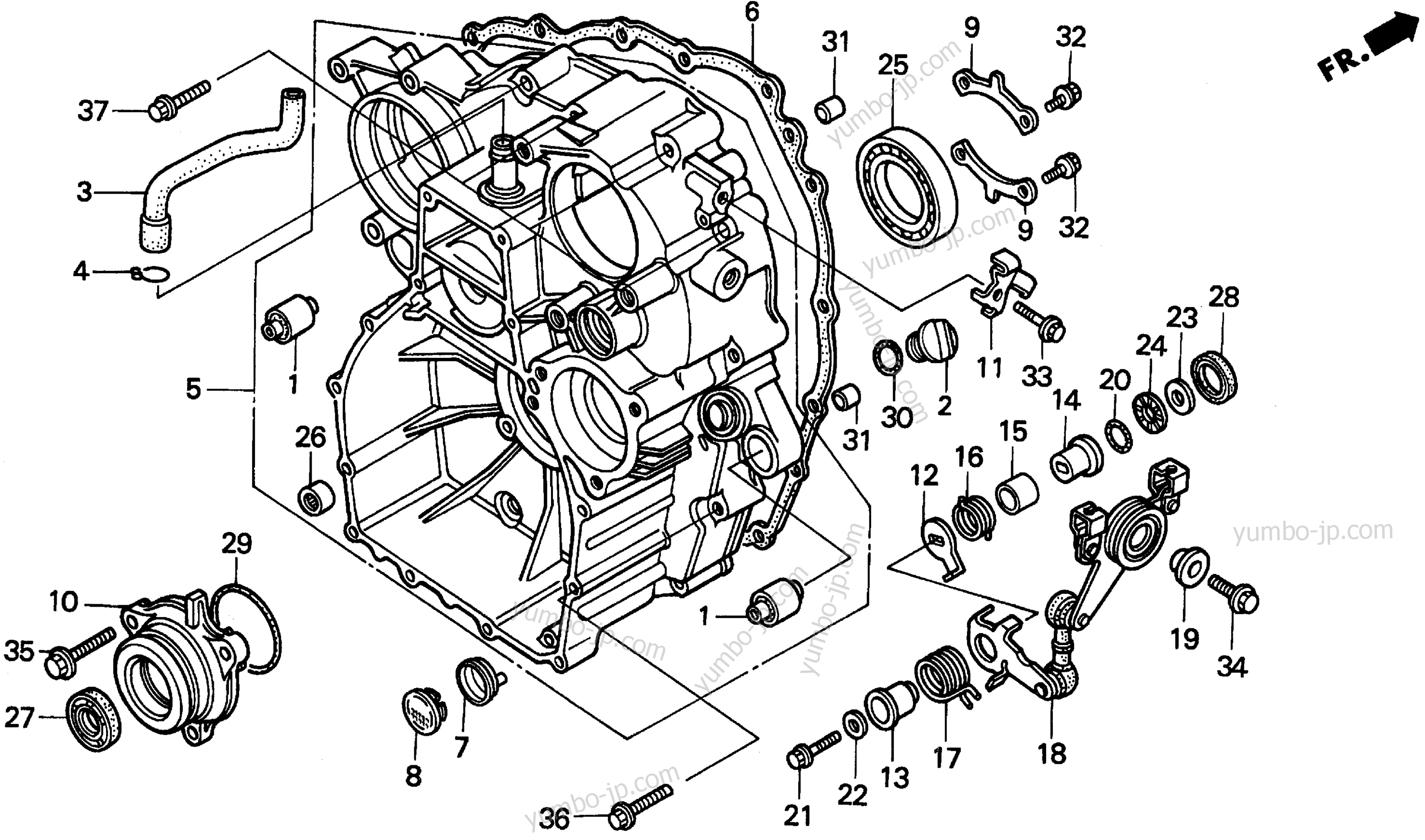 REAR CASE для мотоциклов HONDA GL1500SE AC 1996 г.