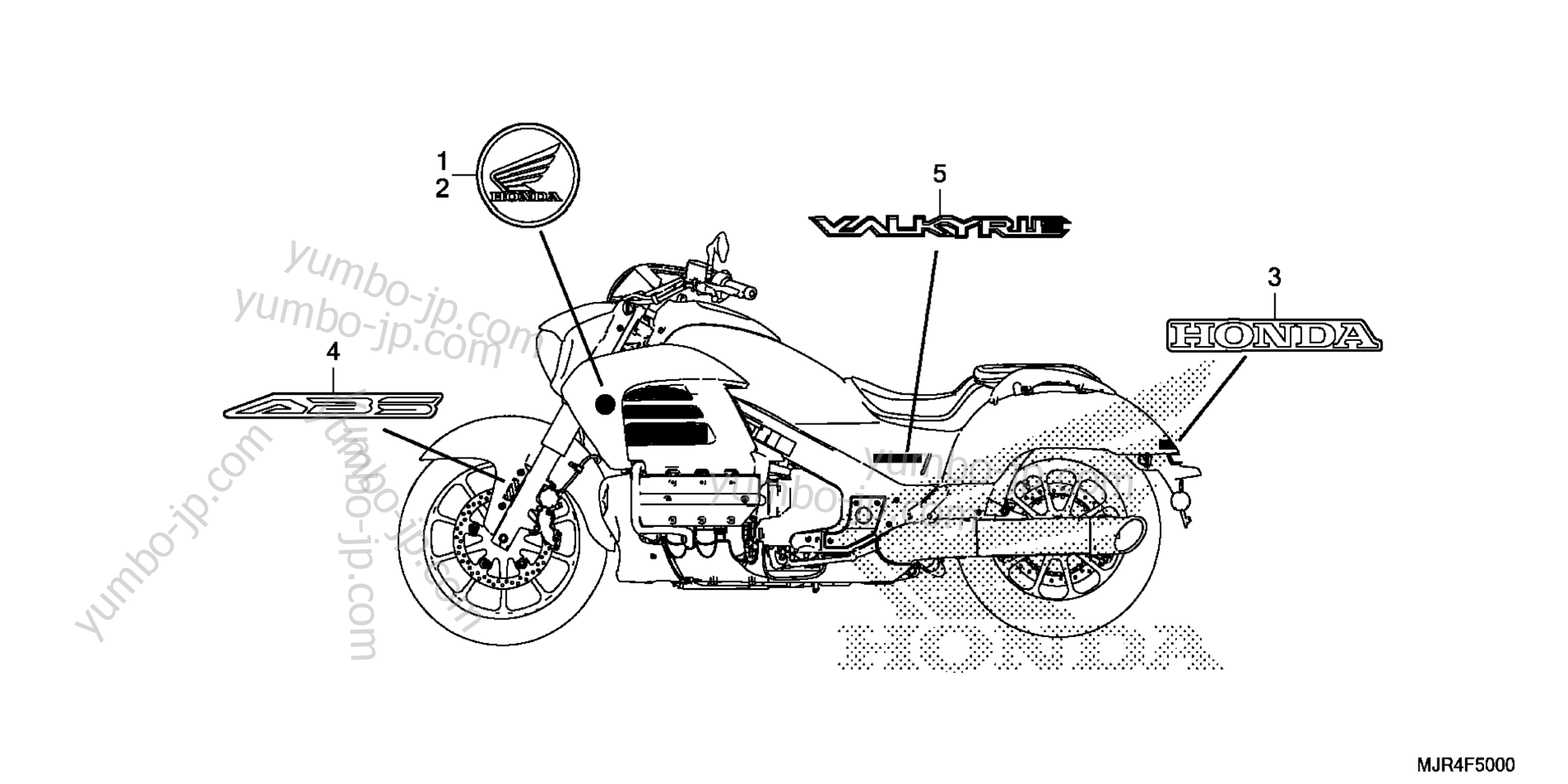 MARK / EMBLEM for motorcycles HONDA GL1800C 3AC 2014 year