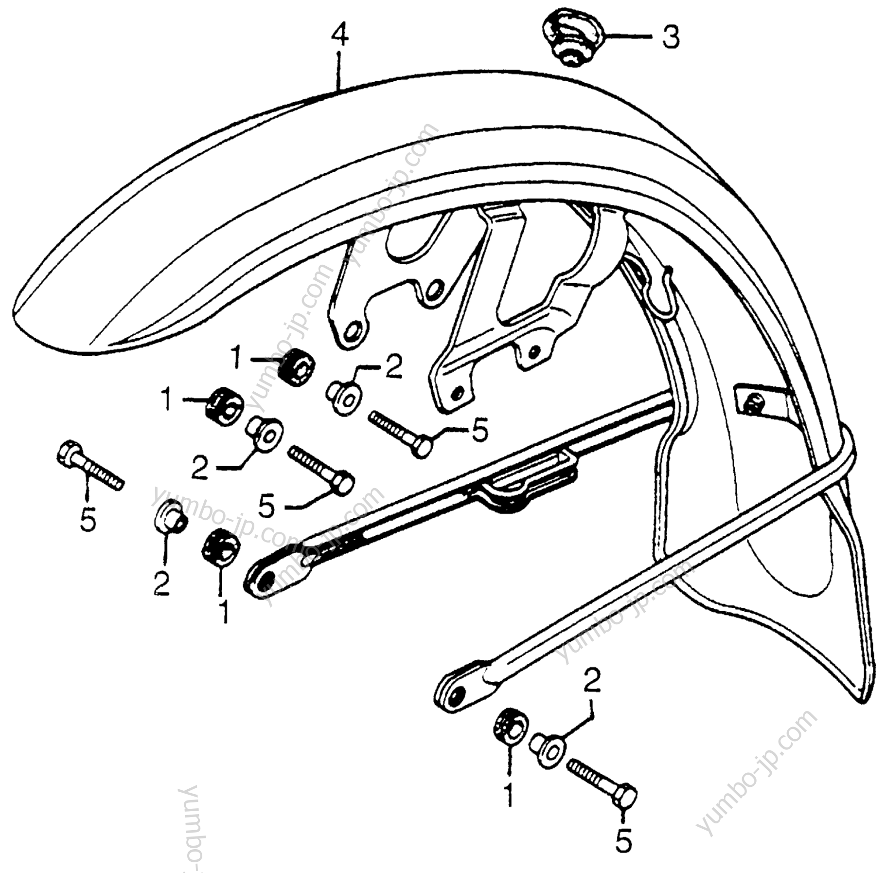 FRONT FENDER for motorcycles HONDA CB750A A 1977 year