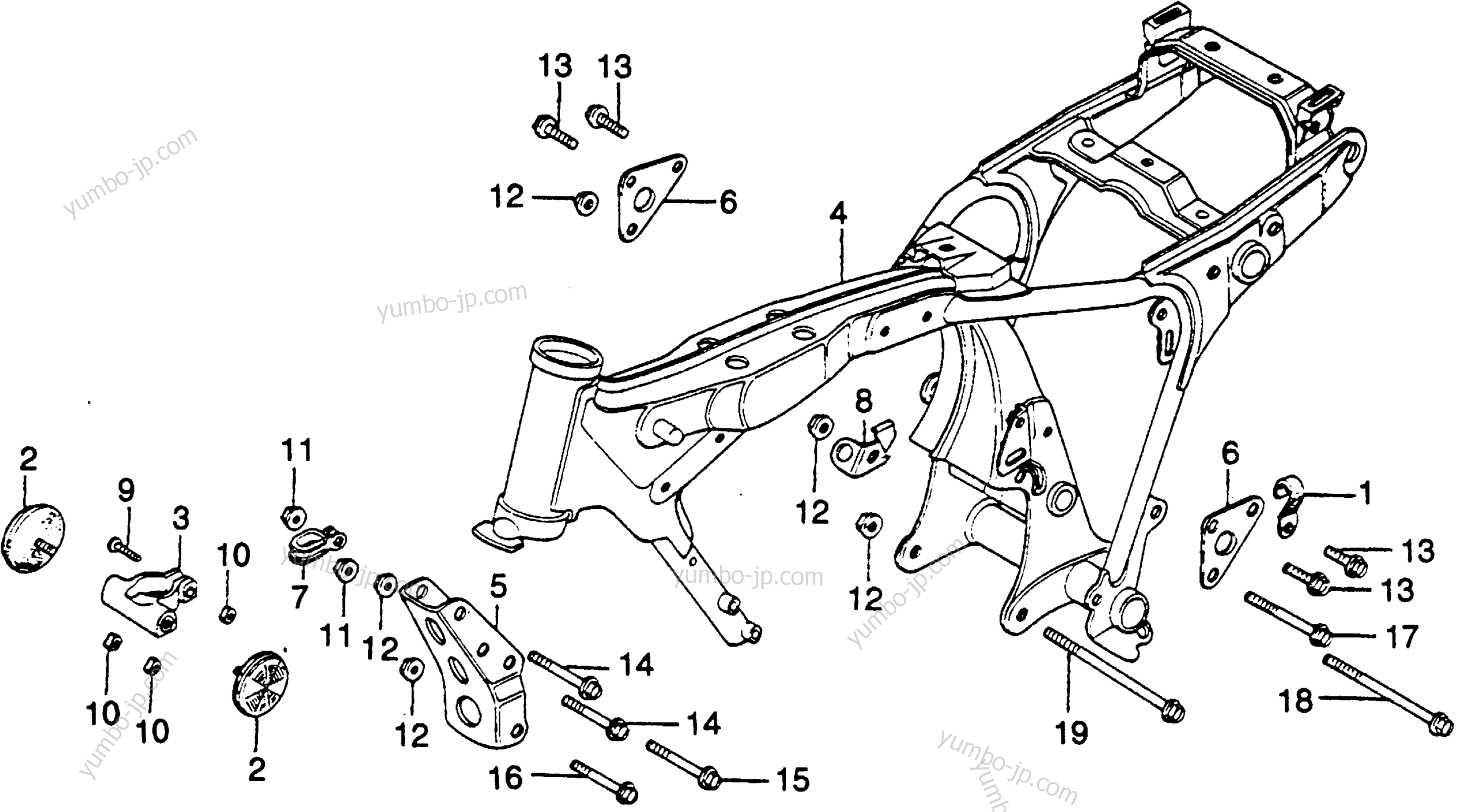 FRAME for motorcycles HONDA CB400TI A 1979 year