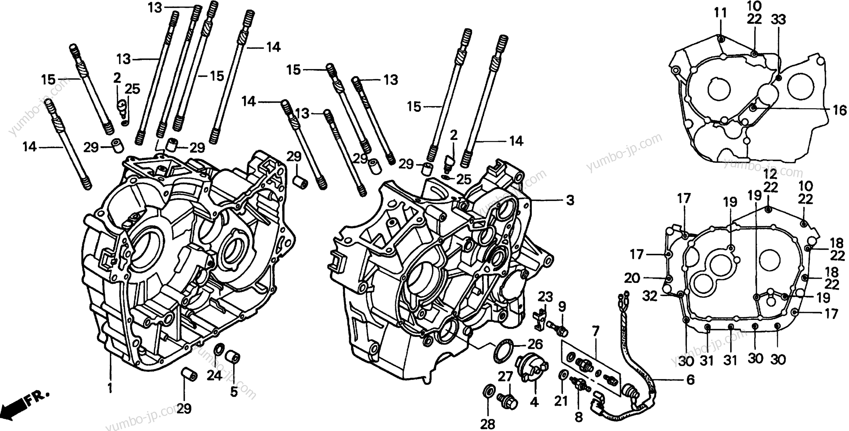 CRANKCASE for motorcycles HONDA VT1100T A 1998 year