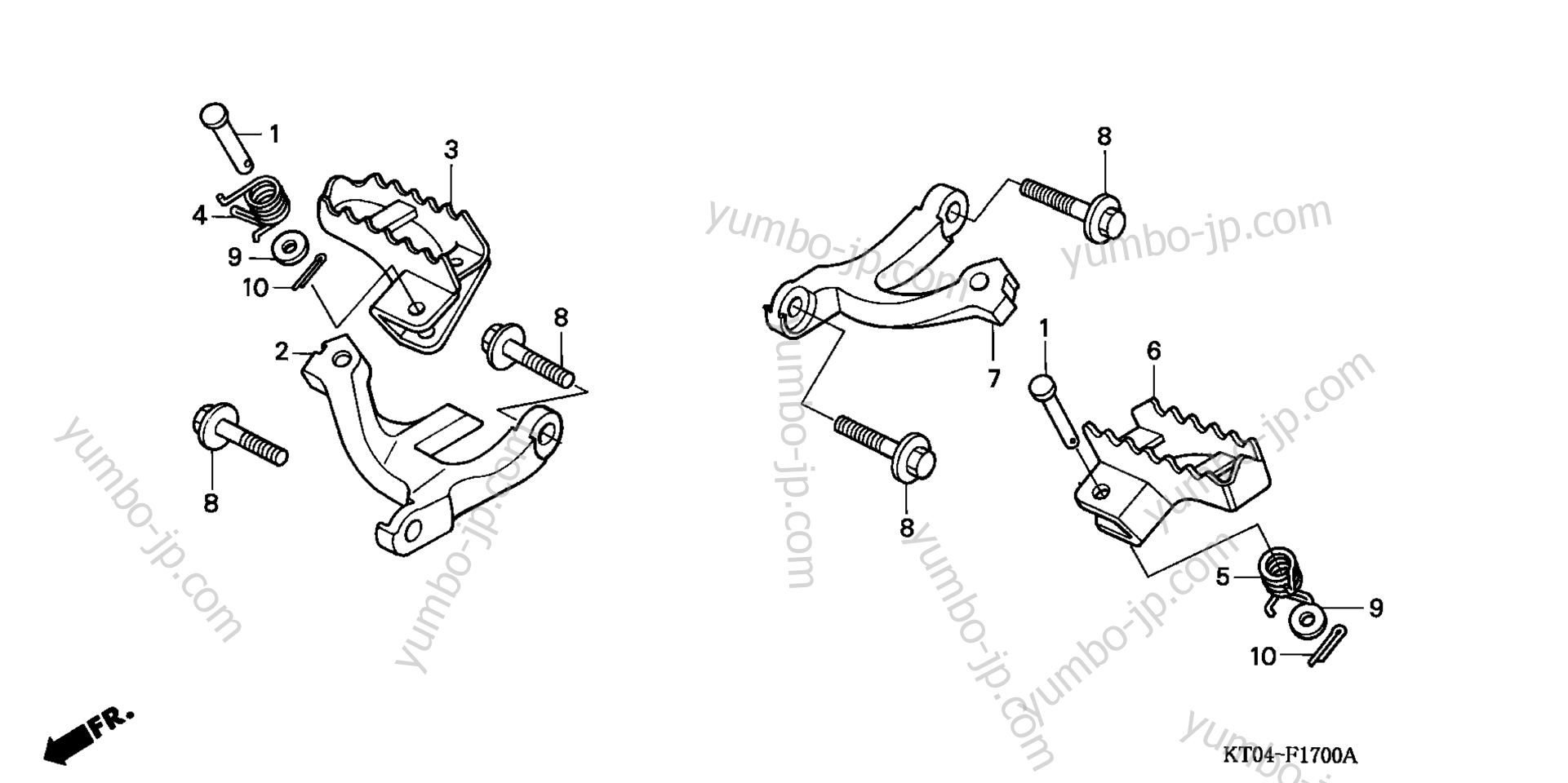 STEP для мотоциклов HONDA XR200R AC 2002 г.