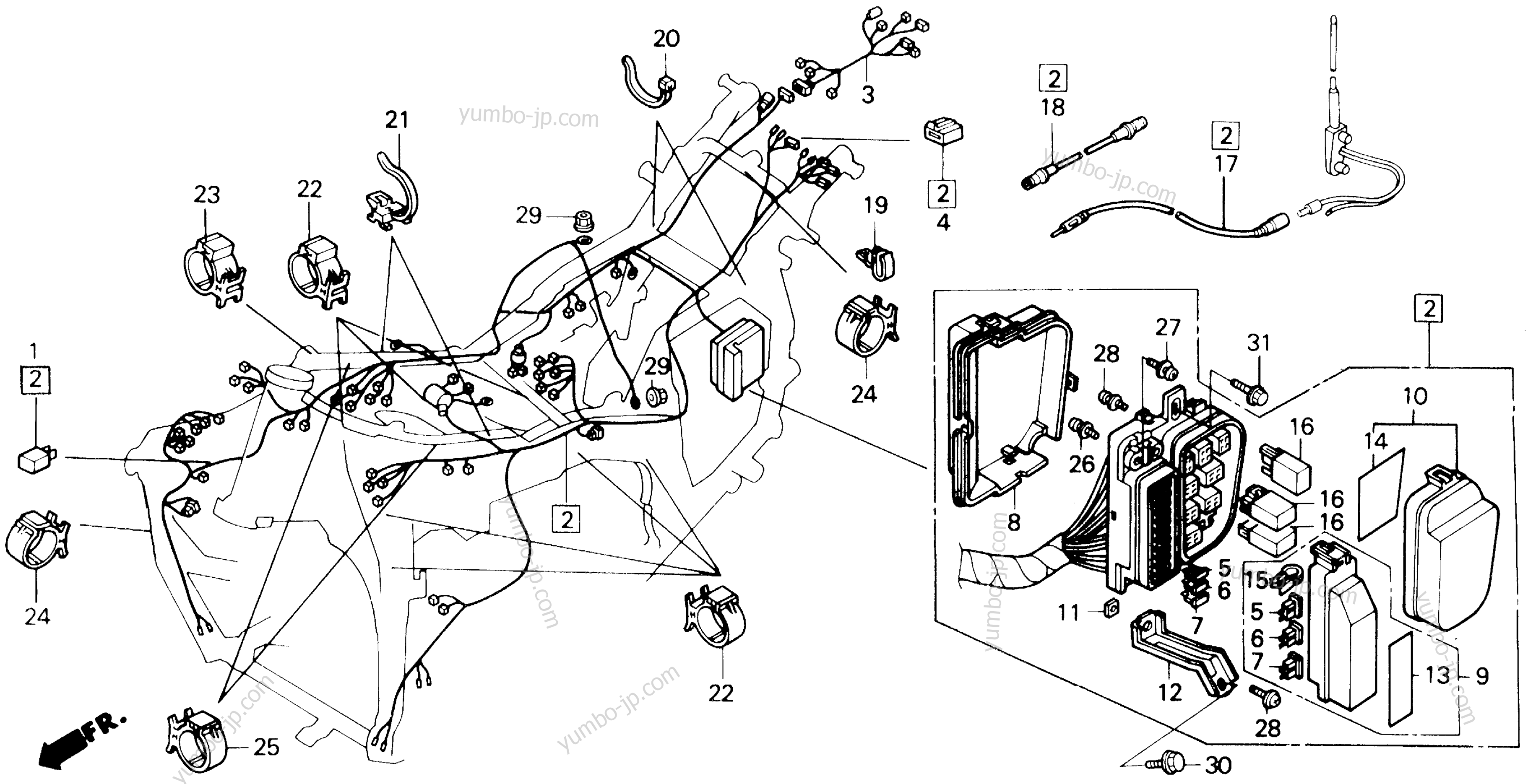 Проводка для мотоциклов HONDA GL1500I AC 1991 г.
