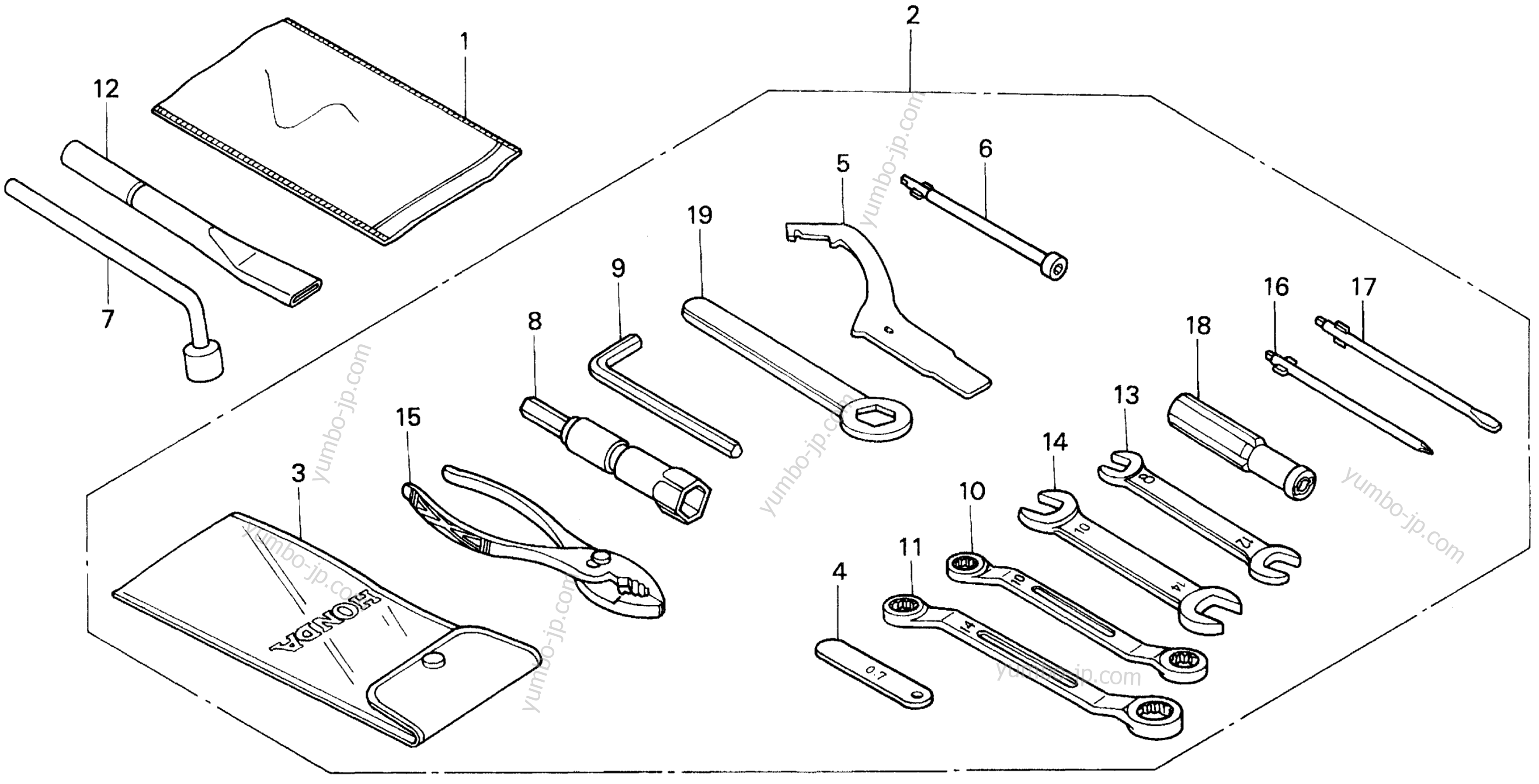 TOOLS for motorcycles HONDA VFR750F AC 1994 year