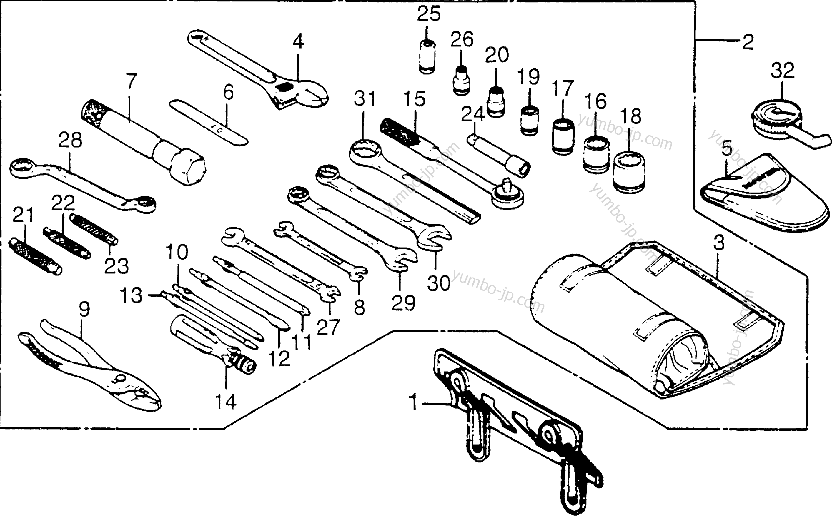 TOOLS for motorcycles HONDA GL1200A AC 1984 year