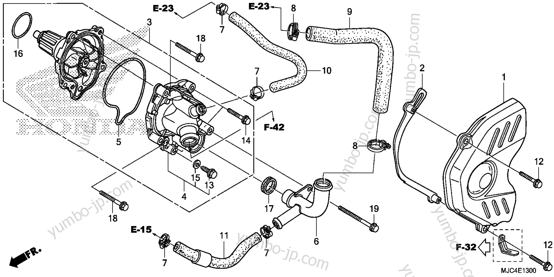 WATER PUMP for motorcycles HONDA CBR600RR 3AC 2013 year