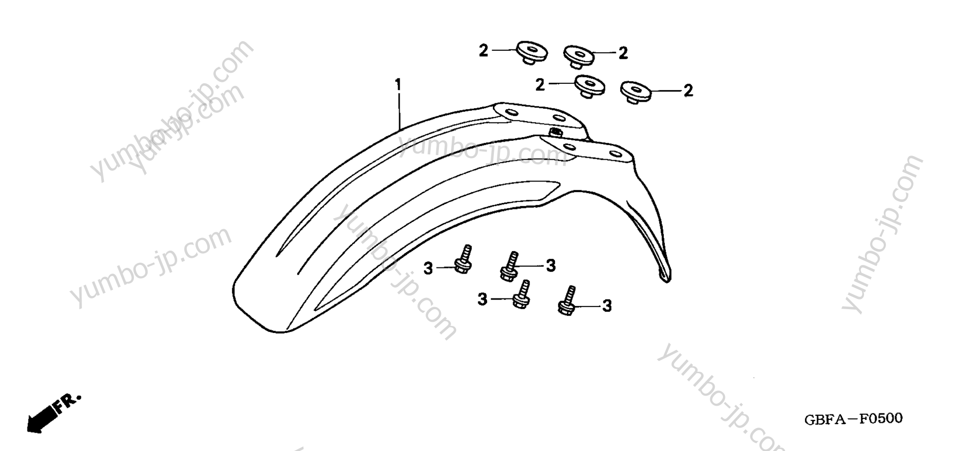 FRONT FENDER for motorcycles HONDA CR80RB A 2000 year