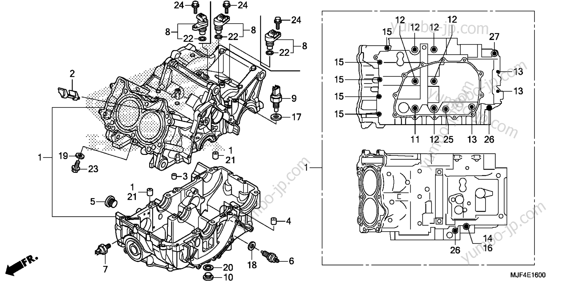 CRANKCASE for motorcycles HONDA CTX700ND AC 2014 year