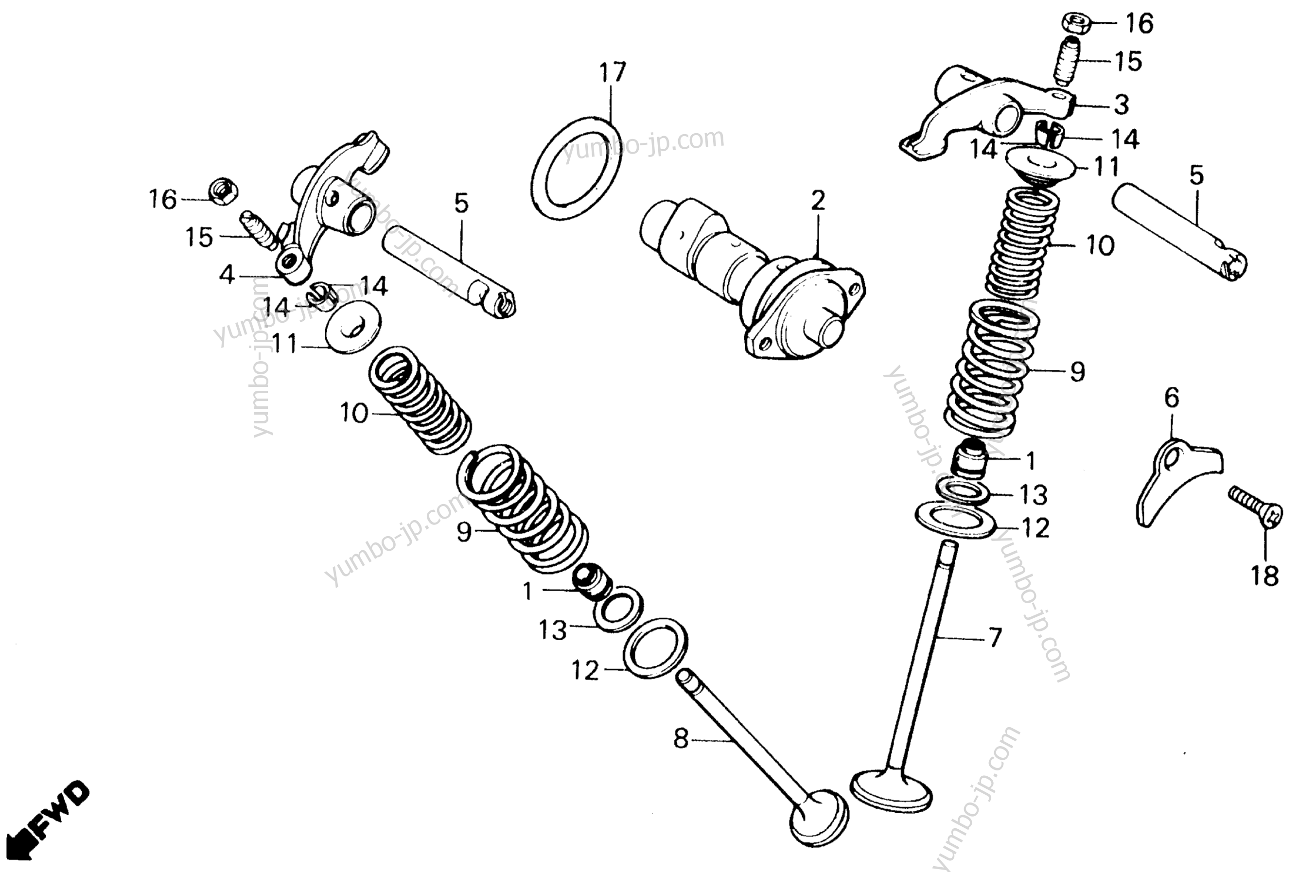 CAMSHAFT for motorcycles HONDA TLR200 A 1986 year