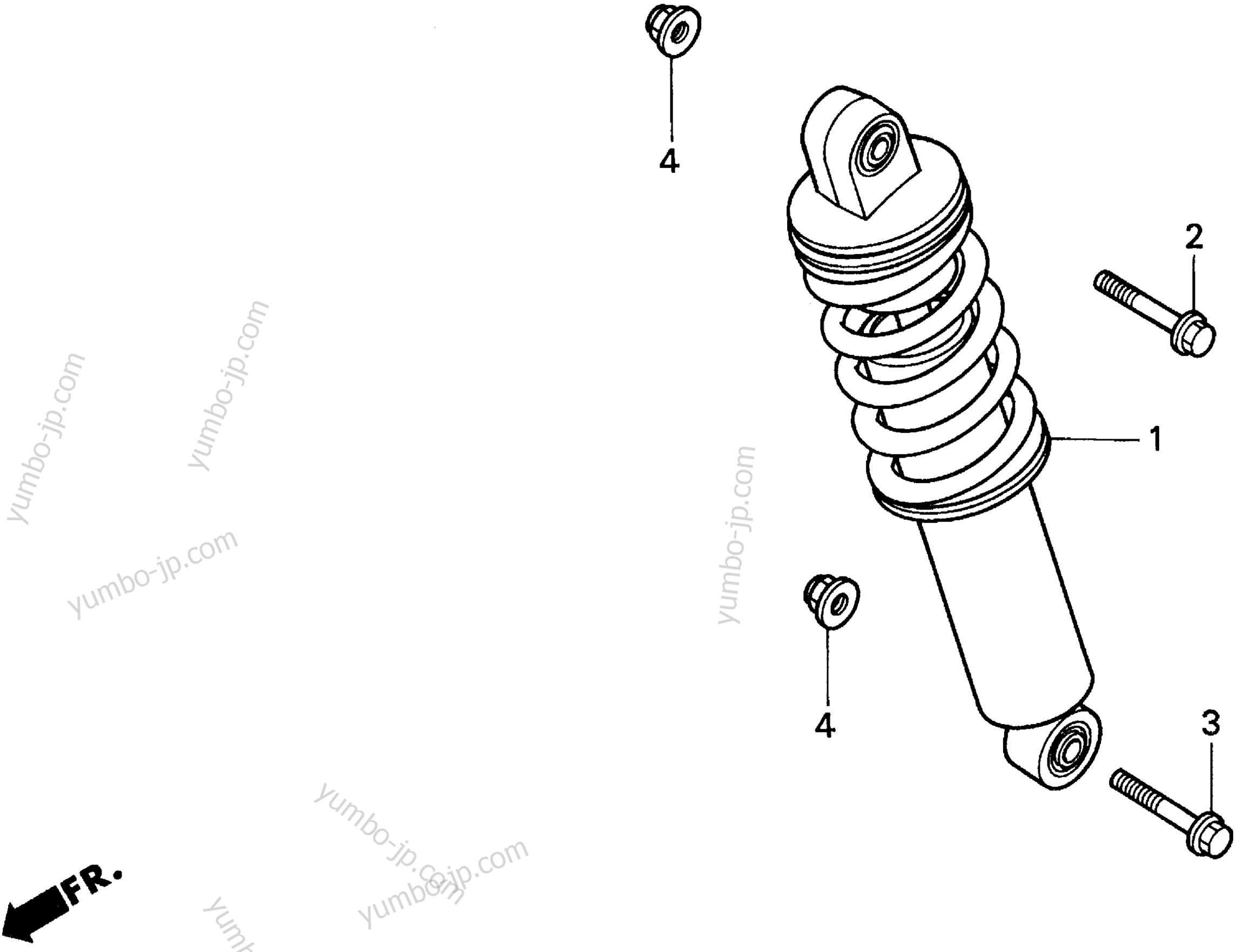 REAR SHOCK ABSORBER for motorcycles HONDA EZ90 A 1994 year