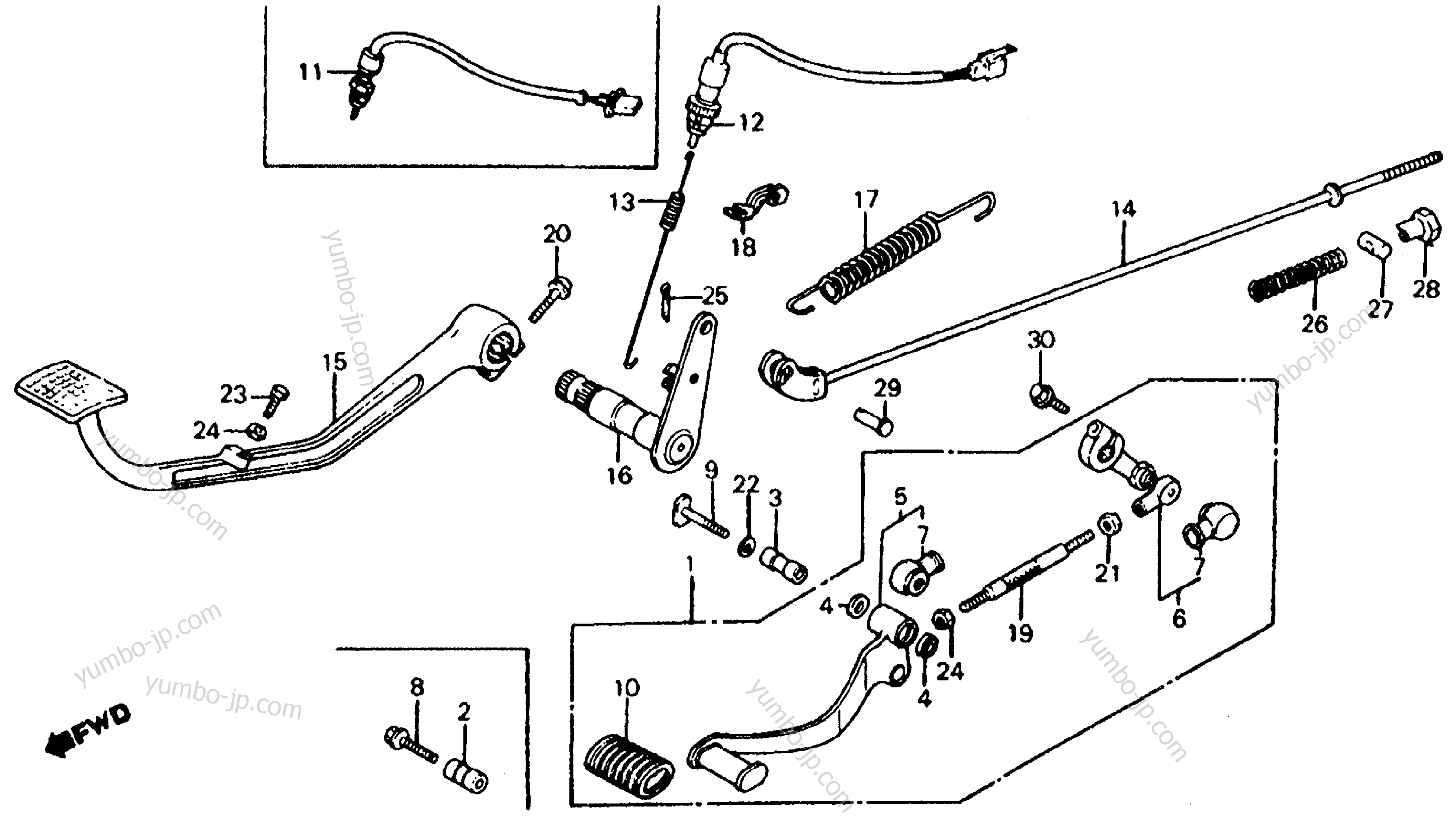 BRAKE PEDAL / GEARSHIFT PEDAL for motorcycles HONDA VF700C A 1985 year