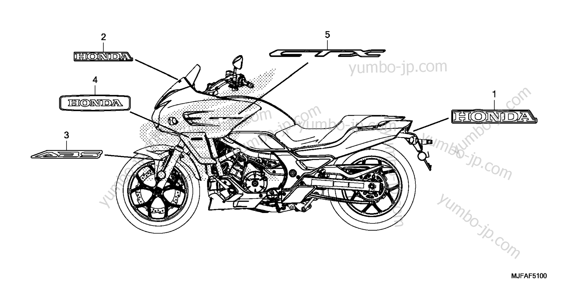 MARK / EMBLEM for motorcycles HONDA CTX700D A 2014 year