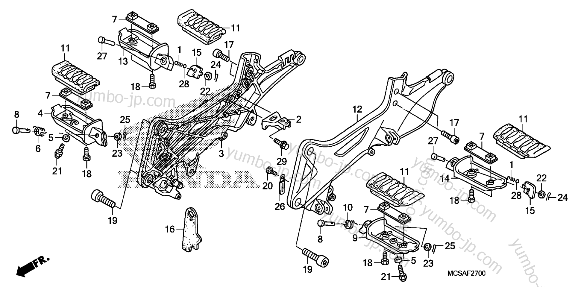 STEP ('07) for motorcycles HONDA ST1300A A 2007 year