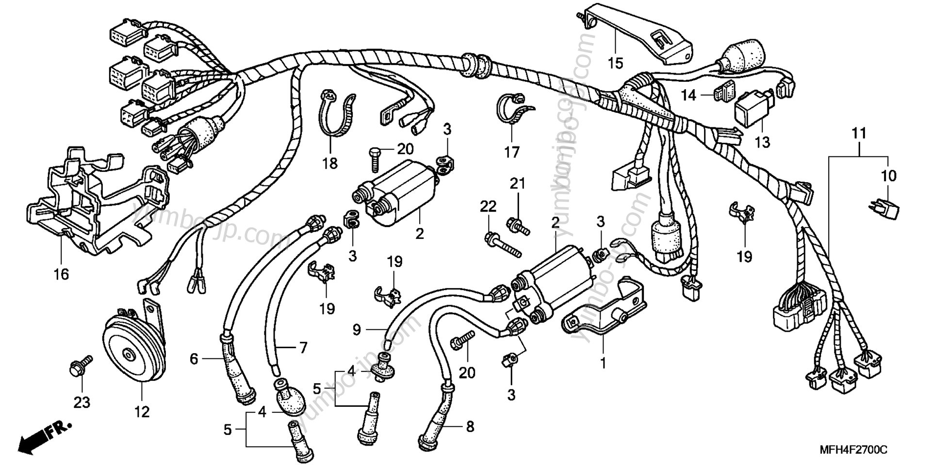 WIRE HARNESS for motorcycles HONDA VT600C A 2007 year