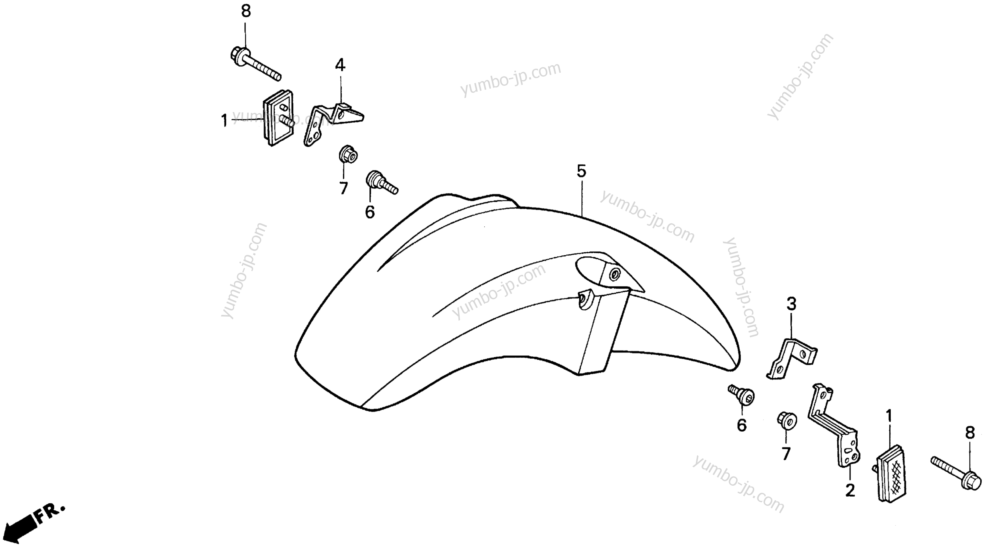 FRONT FENDER for motorcycles HONDA VFR750F AC 1996 year