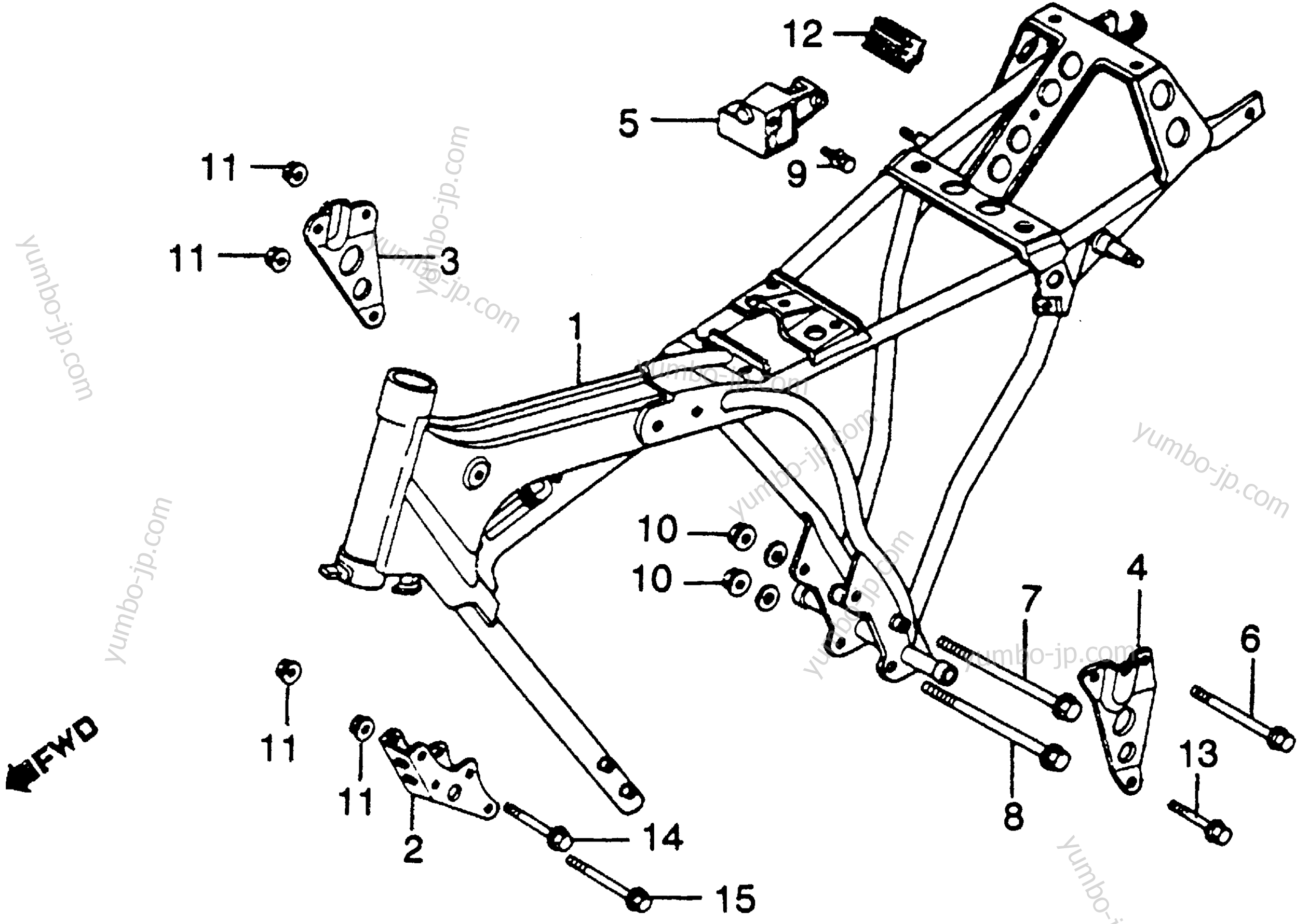 FRAME for motorcycles HONDA CM250C A 1983 year