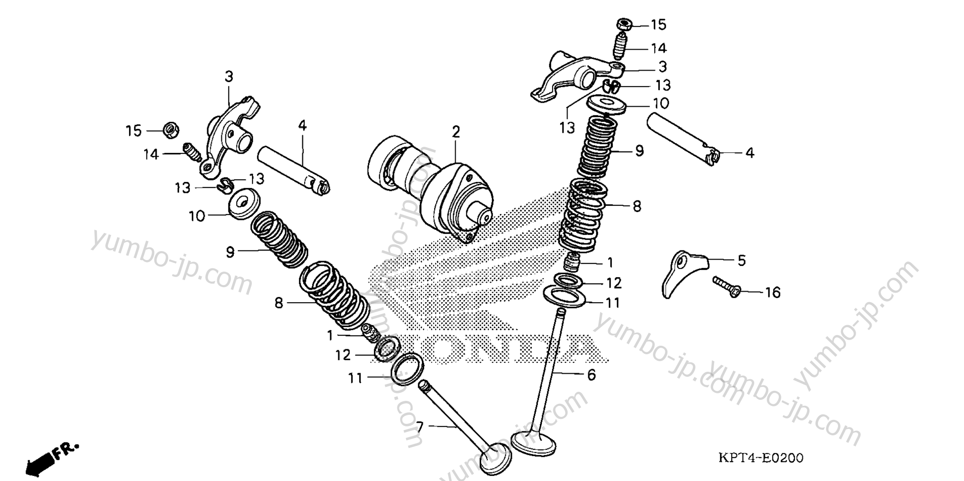 CAMSHAFT / VALVE (1) for motorcycles HONDA CRF150F A 2003 year