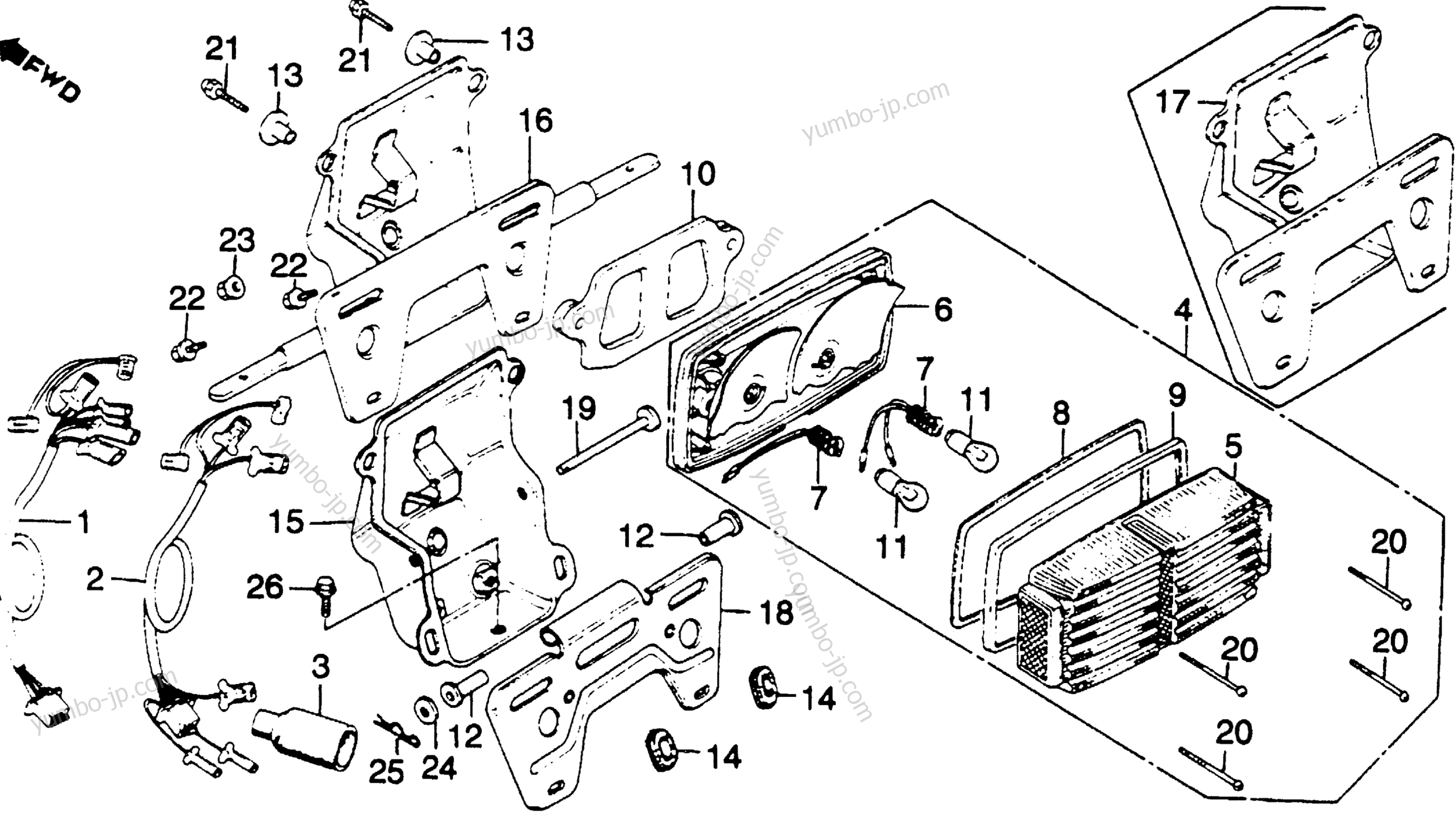 TAILLIGHT for motorcycles HONDA GL1100 A 1980 year