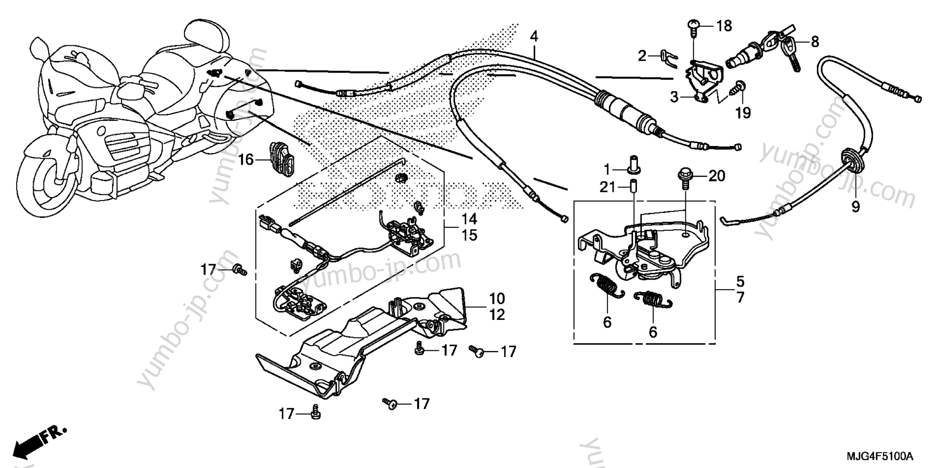 OPENER UNIT для мотоциклов HONDA GL1800B 2AC 2014 г.