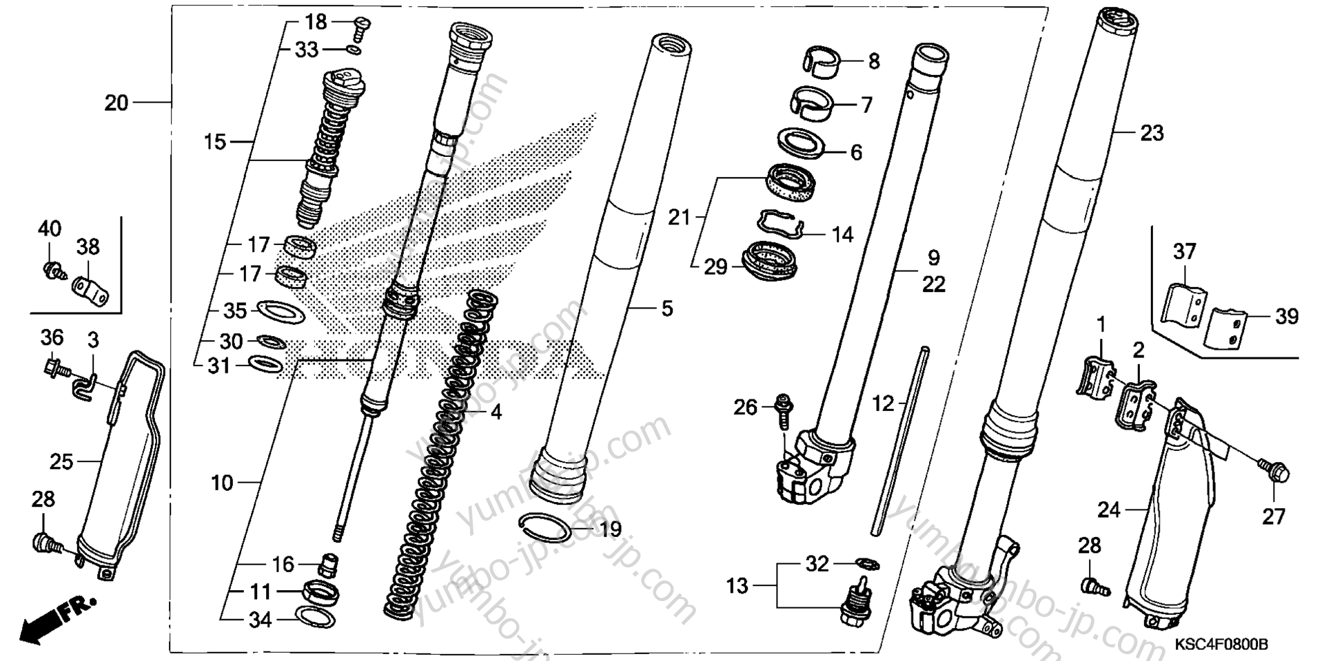 FRONT FORK for motorcycles HONDA CRF250X A 2012 year