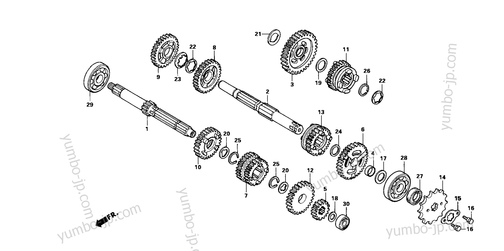 TRANSMISSION для мотоциклов HONDA NSR50R A 2004 г.