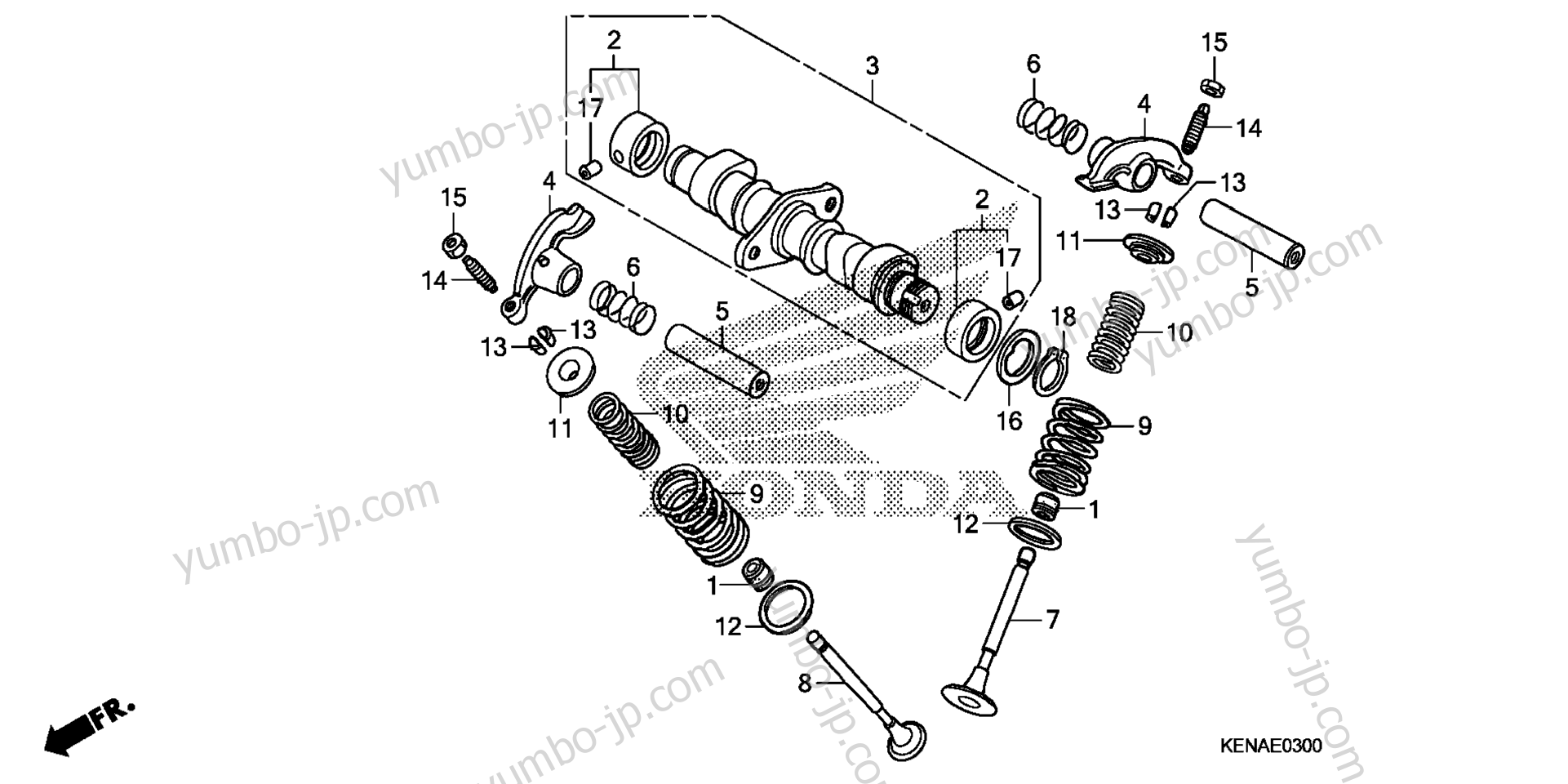CAMSHAFT for motorcycles HONDA CMX250C A 2004 year