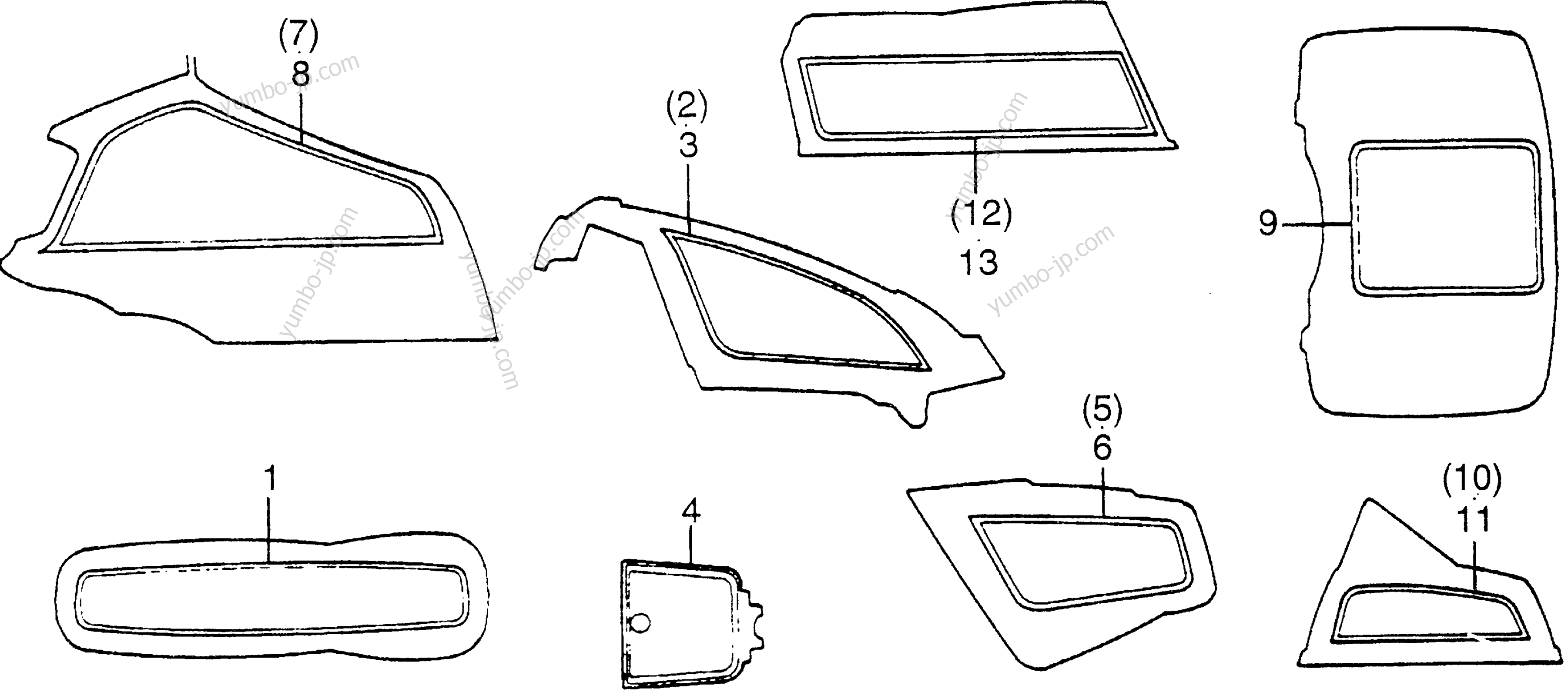 STRIPE для мотоциклов HONDA GL1200L AC 1985 г.