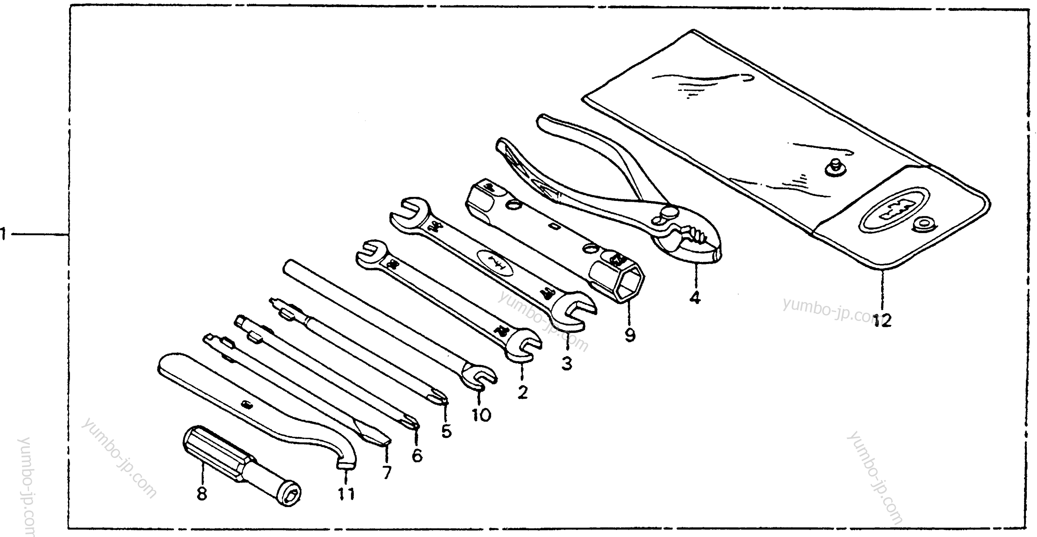 Набор инструментов для мотоциклов HONDA CT90 A 1979 г.