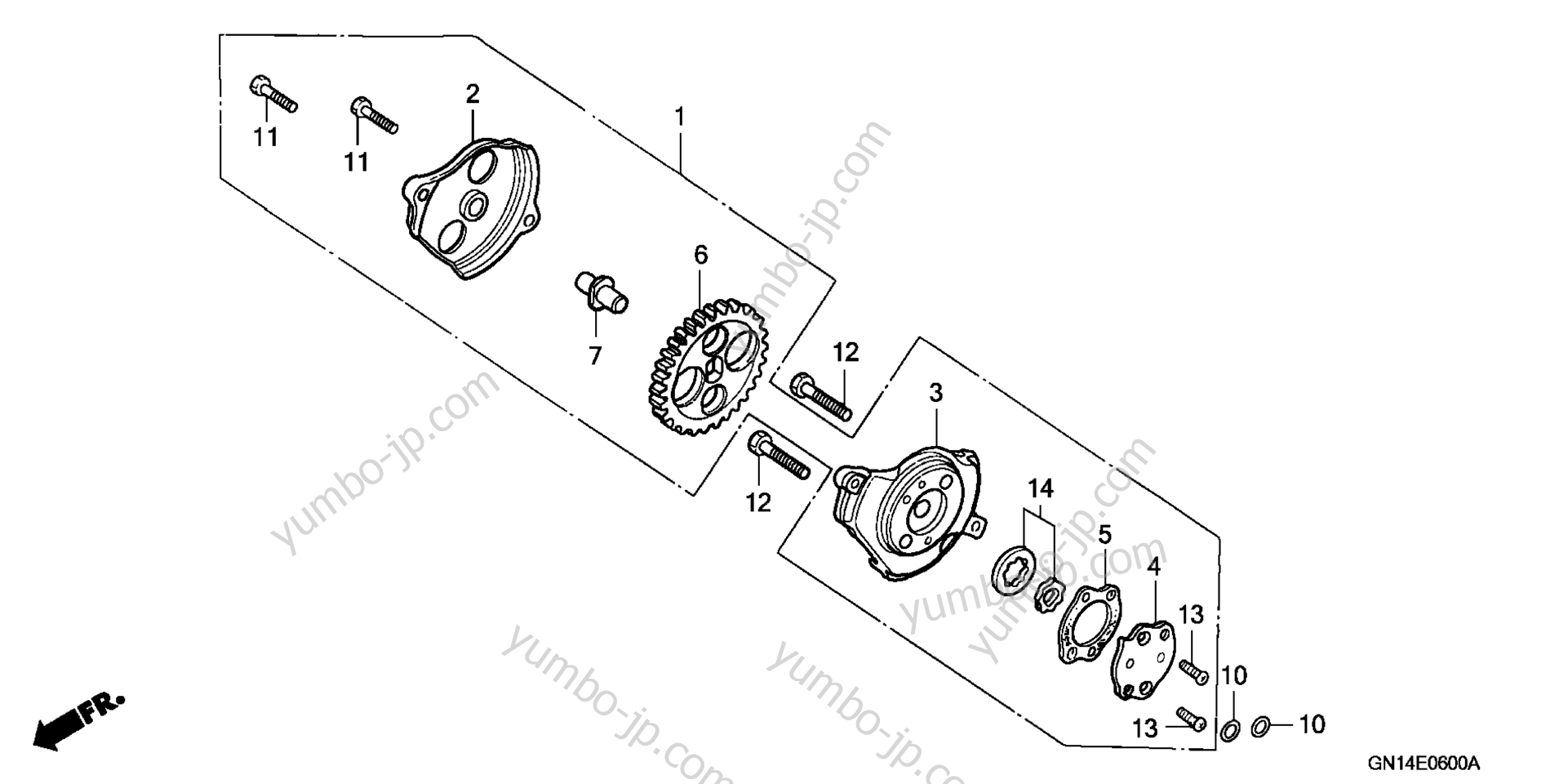 OIL PUMP for motorcycles HONDA XR80R A 1994 year