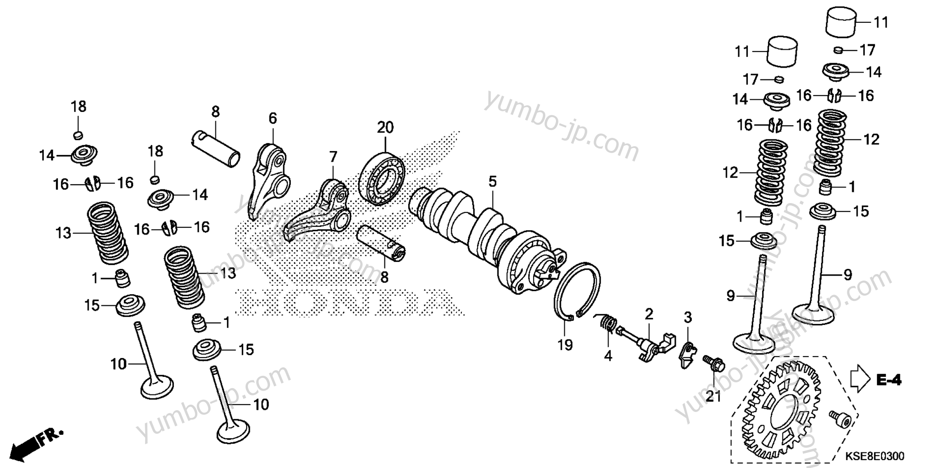 CAMSHAFT / VALVE for motorcycles HONDA CRF150RB AC 2017 year