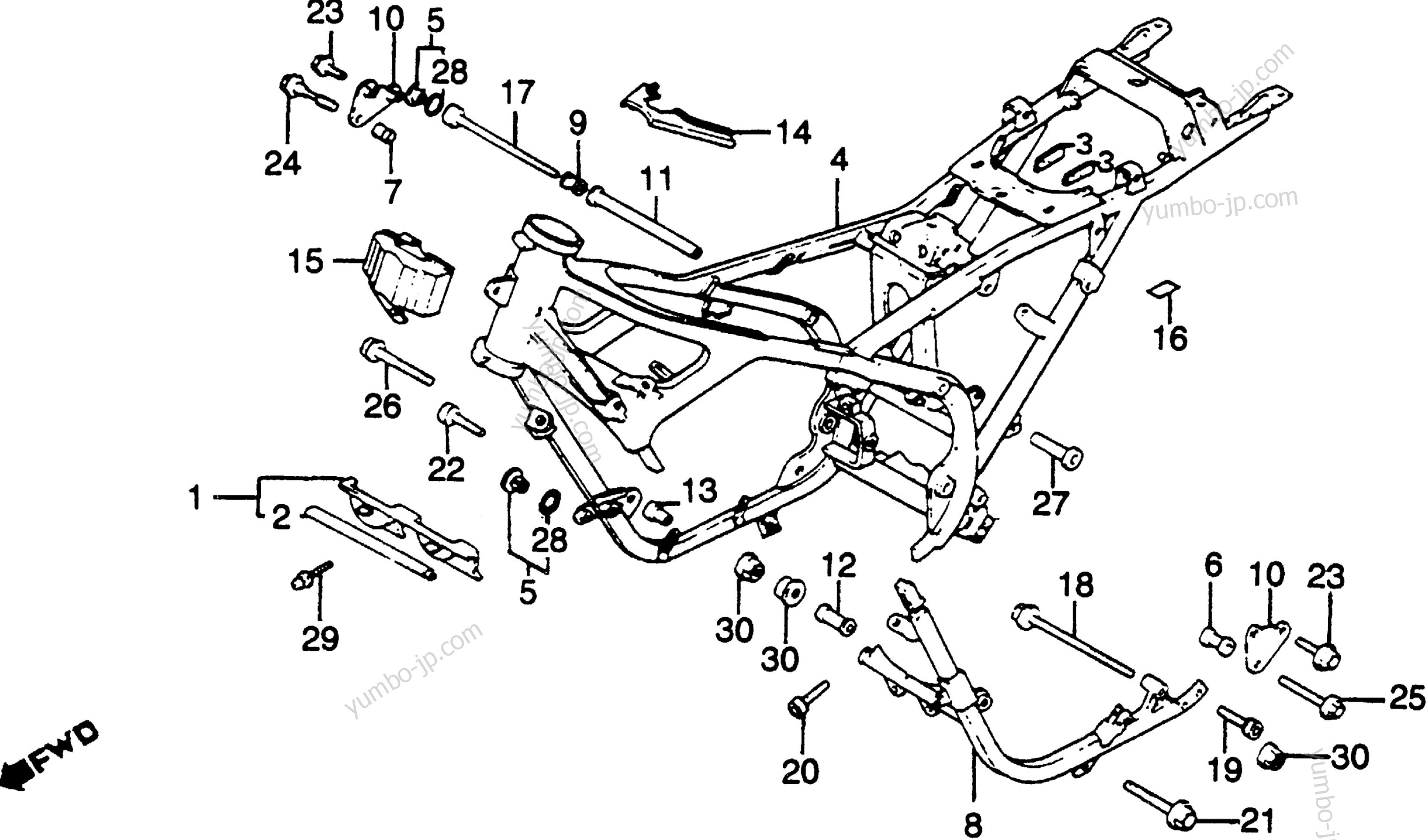 FRAME for motorcycles HONDA VF750F AC 1984 year
