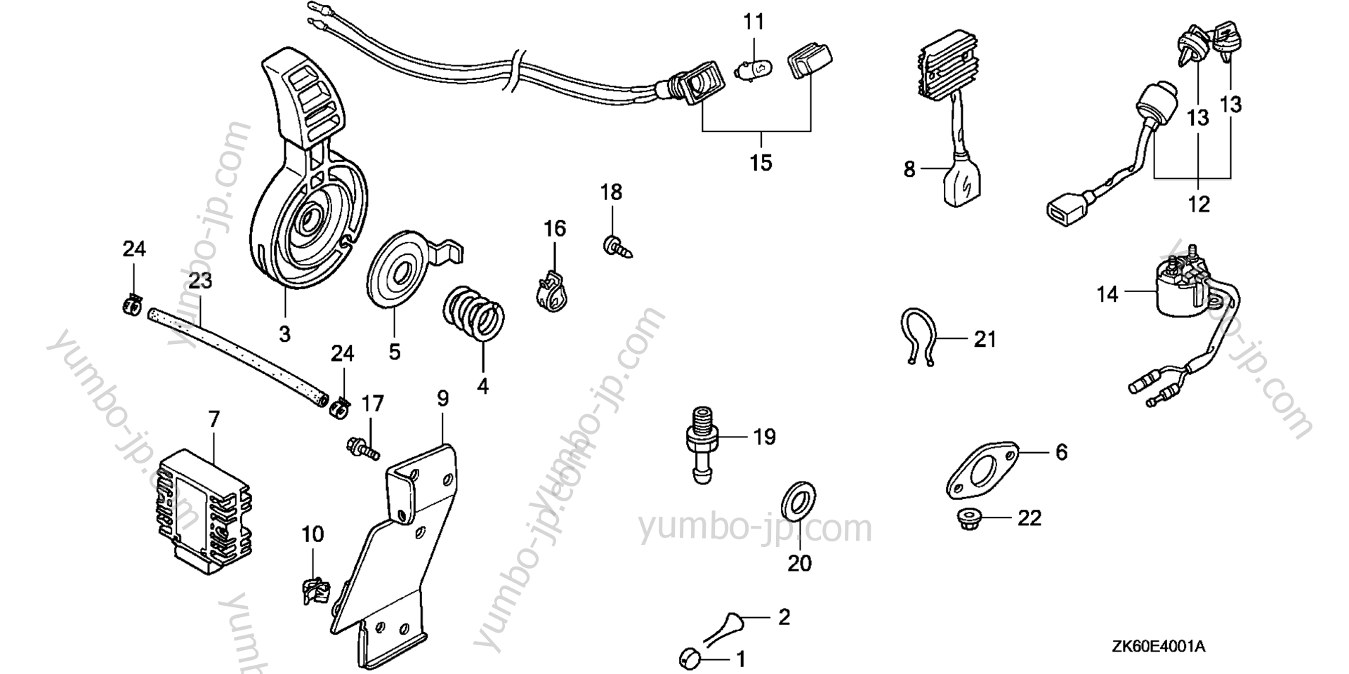 OTHER PARTS (THROTTLE LEVER) for multi purpose engines HONDA GX390K1 VPX5 