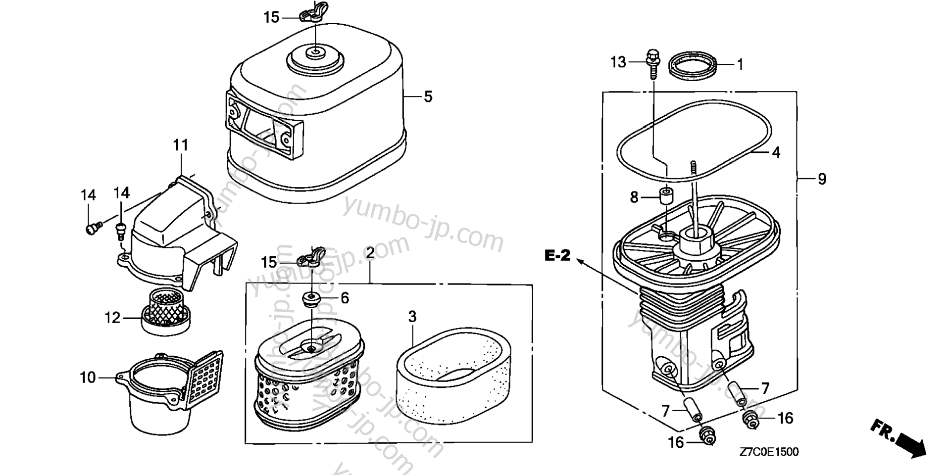 AIR CLEANER для двигателей HONDA GX270UH QXC9 