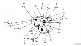 LABEL (1) for двигателя HONDA GX390K1 VD2/A