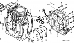 CYLINDER / CRANKCASE COVER для двигателя HONDA G35 Q1