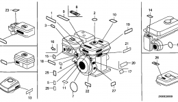 LABEL (1) для двигателя HONDA GX160K1 QCL/A