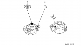LABEL (VERTICAL TYPE) for двигателя HONDA GX31 SCMS/A