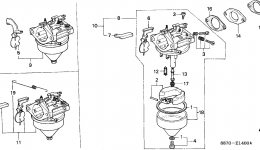CARBURETOR (1) for двигателя HONDA G150 PEAF