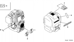 Эмблемы, наклейки для двигателя HONDA GX25N T3