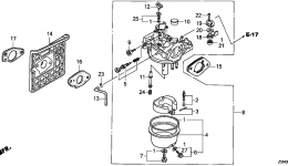 CARBURETOR (1) для двигателя HONDA GXV340RT2 DAS